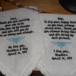 Personalized Wedding Handkerchief For Mom And Dad...